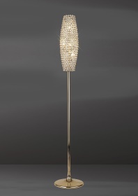 IL30768  Kos Crystal 160cm Floor Lamp 4 Light French Gold